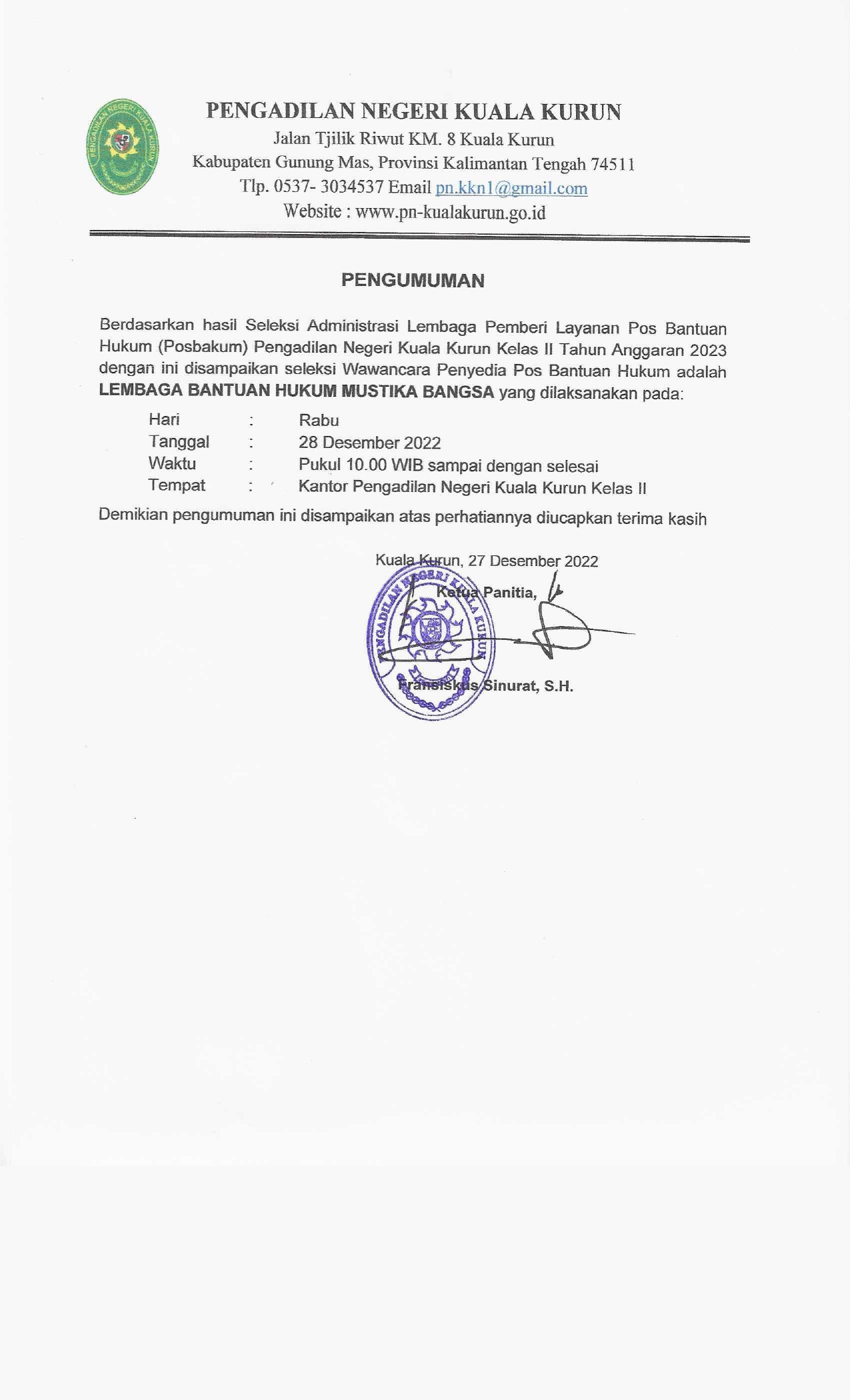 Pengumuman Wawancara page 0001
