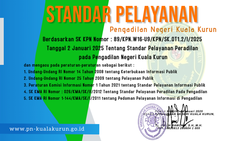 Standar Pelayanan Peradilan